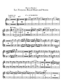Partition Trombone 1/2, 3, Tuba (ou ophicléide), Les Troyens, The Trojans