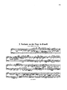 Partition complète (alternative version: BWV 951a), Fugue