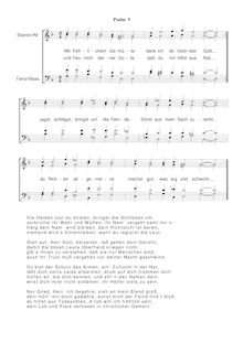 Partition Ps.9: Mit fröhlichem Gemüte, SWV 105, Becker Psalter, Op.5