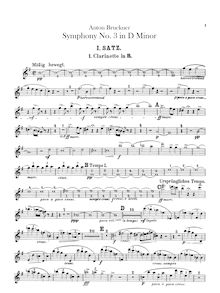 Partition clarinette 1, 2 (B♭), Symphony No.3 en D minor, Dritte Symphonie