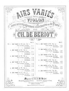 Partition de piano, Air avec Variations No.12, 12eme Air Varié, Op.88