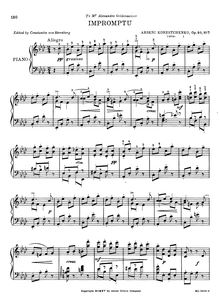 Partition No.7 - Impromptu, Piano pièces, Op.47, Koreshchenko, Arseny