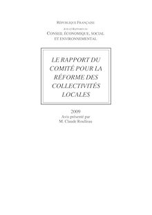 Le rapport du Comité pour la réforme des collectivités locales.