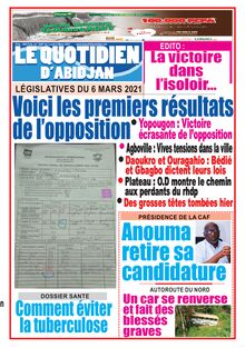 Le Quotidien d’Abidjan n°3047 - du lundi 08 mars 2021