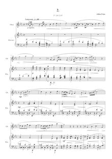 Partition , Langsam, partition complète, Sonate für hautbois und Klavier  Sommer 