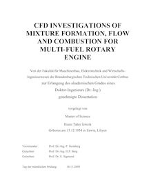 CFD investigations of mixture formation, flow and combustion for multi-fuel rotary engine [Elektronische Ressource] / vorgelegt von Husni Taher Izweik