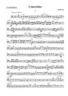Partition Basses, Concertino pour hautbois, Op.110, F, Kalliwoda, Johann Wenzel
