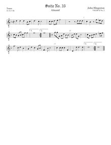 Partition ténor viole de gambe, octave aigu clef, fantaisies et Almands pour 3 violes de gambe par John Hingeston