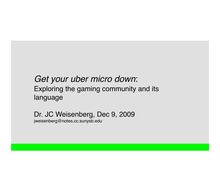 Get your uber micro down: