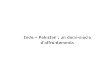 Les relations Inde-Pakistan