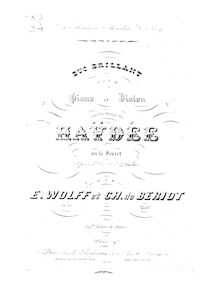 Partition de piano, Duo brillant pour piano et violon sur des motifs de Haydée, ou le Secret, opéra de D. F. E. Auber