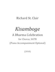 Partition complète, Kisamboge, A Dharma Celebration pour chœur SATB et en option piano