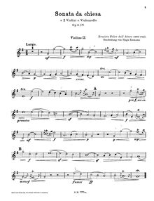 Partition violon 1, Trio sonates, Op.3, Dall Abaco, Evaristo Felice