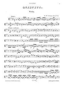 Partition viole de gambe, corde quatuor, Op.58/2, G Major, Volckmar, Wilhelm Valentin