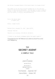 The Secret Agent - a Simple Tale