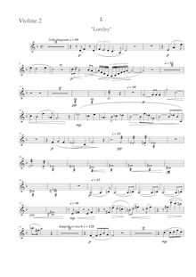 Partition violon 2, corde quintette, Streichquintett mit obligater Sopran-Vokalise im 2. Satz