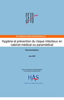 Hygiène et prévention du risque infectieux en cabinet médical ou paramédical - Hygiène au cabinet médical - Recommandations