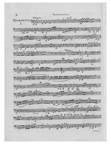 Partition violoncelle, corde quatuor, C major, Struck, Paul