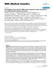 Framingham Heart Study 100K project: genome-wide associations for cardiovascular disease outcomes