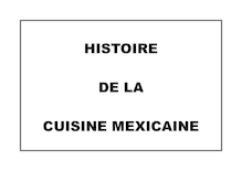 Histoire de la cuisine mexicaine