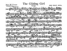 Partition Solo B♭ Cornet (Conductor), pour Giliding Girl, Sousa, John Philip par John Philip Sousa