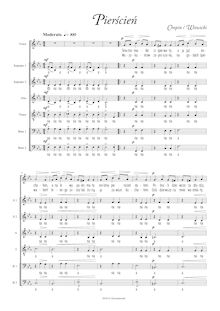 Partition , Pierścień, 17 Polish chansons, Chopin, Frédéric