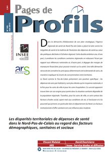 Les disparités territoriales de  dépenses de santé dans le Nord-Pas-de-Calais au  regard des facteurs démographiques, sanitaires et sociaux  