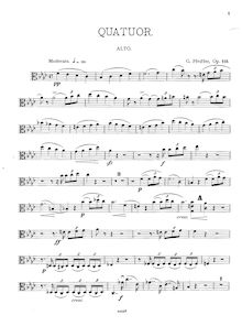 Partition viole de gambe, Piano quatuor, Op.12, F minor, Pfeiffer, Georges Jean