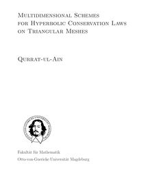 Multidimensional schemes for hyperbolic conservation laws on triangular meshes [Elektronische Ressource] / von Qurrat-ul-Ain