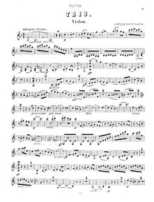 Partition de violon, Piano trio no. 1 en F major, Op.18
