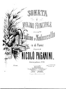 Partition violon Solo, Sonata No.10, Sonata a Violino Principale con accomp. di Violino e Violoncello (o di Piano) Oeuvers Posthumus