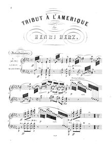 Partition complète, Tribute à l Amerique, Op.161, Herz, Henri