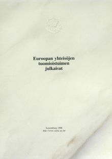 Euroopan yhteisöjen tuomioistuimen julkaisut