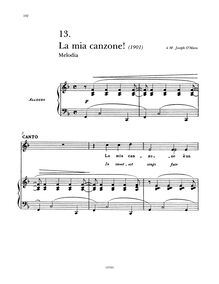 Partition complète, La mia canzone!, Tosti, Francesco Paolo
