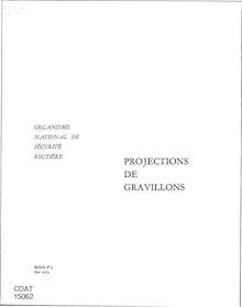 Cahiers d études ONSER du numéro 1 à 66 (1962-1985) - Récapitulatif. : - LE GUEN (H) - Projections de gravillons - Cahiers d études - bulletin n°9 - mai 1964