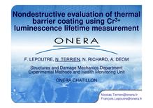 Nondestructive evaluation of thermal barrier coatings by Cr3+ luminescence lifetime measurement