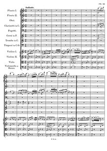 Partition , Andante, Symphony No.6, sometimes called the “Little” C major symphony