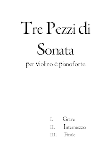 Partition complète et , partie, Tre pezzi di sonata, Kowalewski, Jakub