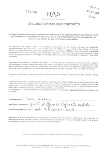 GILLOIS Pierre - Declaration publique d interets du 22-09-08