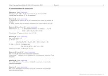 Sujet : Algèbre, Matrices et déterminants, Commutation de matrices
