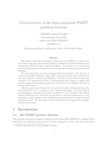 Combinatorics of the three-parameter PASEP partition function