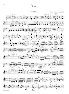 Partition violon, Piano Trio en E-flat major, D.929, E♭ major, Schubert, Franz par Franz Schubert