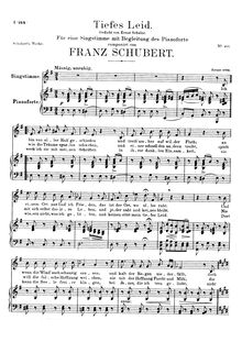Partition complète, Im Jänner 1817 ( Tiefes Leid ), D.876, In January 1817 (Deep Sorrow) par Franz Schubert