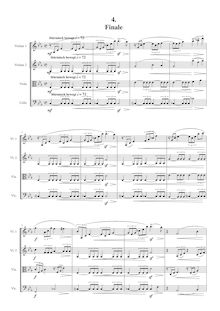 Partition , Finale - Stürmisch bewegt, corde quatuor No.1, Streichquartett Nr.1 d-moll