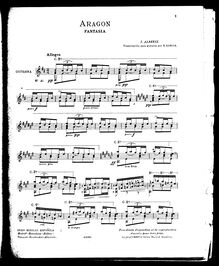 Partition complète,  Española No.1, Op. 47, Albéniz, Isaac