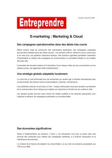 E-marketing : Marketing & Cloud