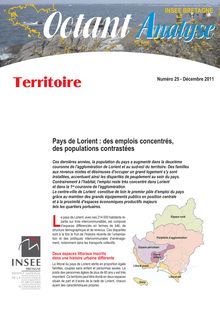 Pays de Lorient : des emplois concentrés, des populations contrastées (Octant Analyse n° 25)