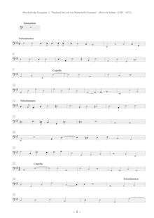 Partition Continuo , partie, Musikalische Exequien, Op.7, SWV 279-281