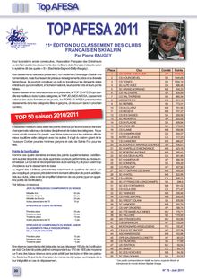 TOP AFESA 2011 - Association Française des Entraîneurs de Ski ...
