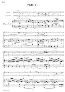 Partition Piano , partie, Piano Trio, Hob.XV:30, Klaviertrio Nr.8
